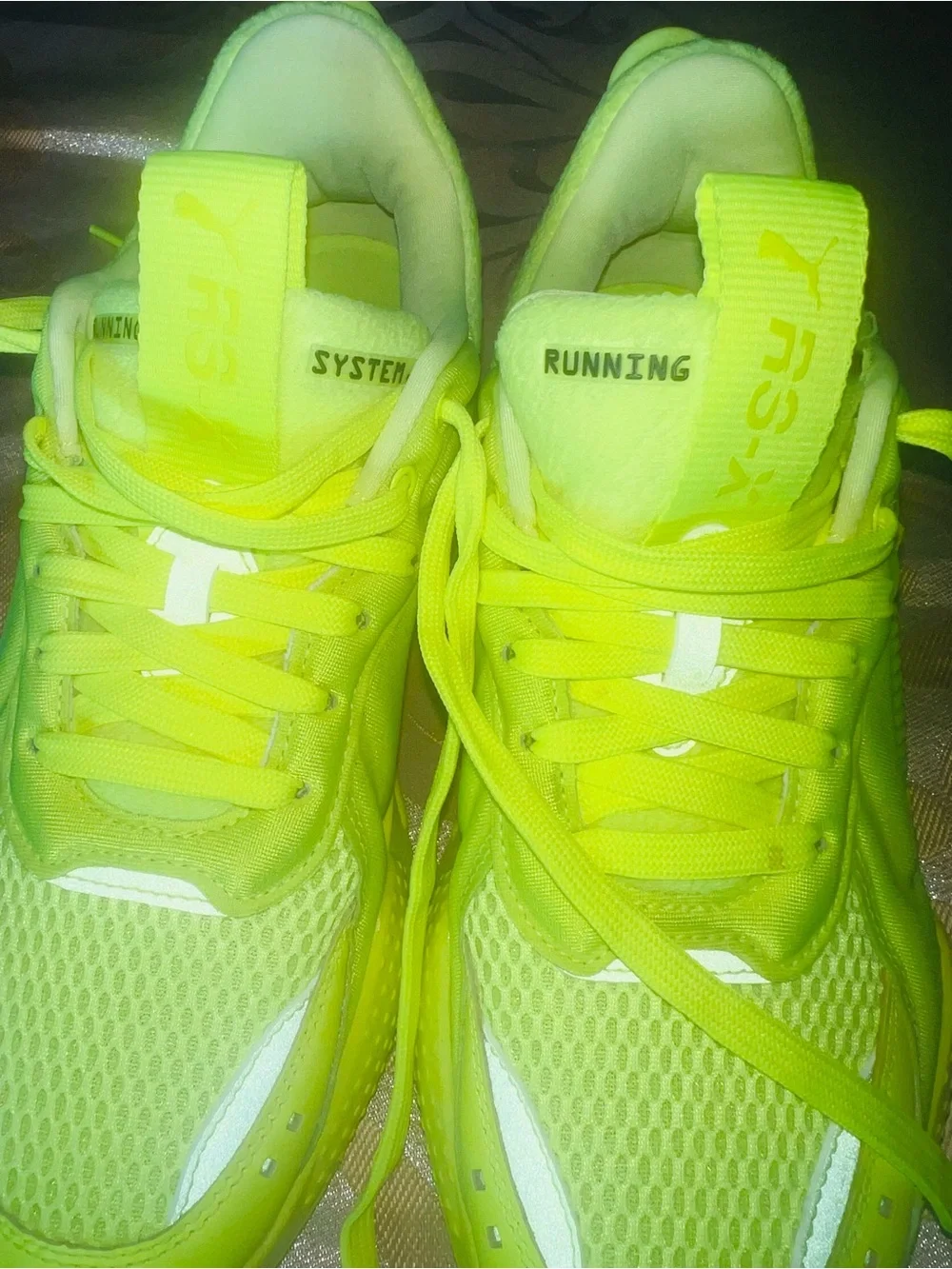 Puma RS-X Yellow Alert Neon Sneakers Womens Size 6.5 Chunky Running Shoes